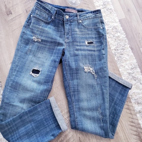 Melissa McCarthy Seven7 Relaxed Girlfriend Jeans 4 NEW - Picture 1 of 5